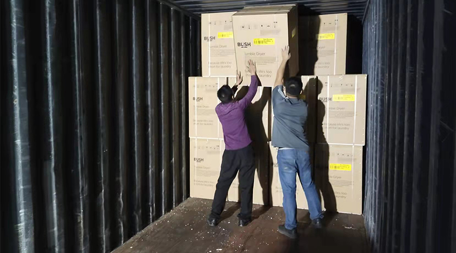 挑燈夜戰(zhàn)，順利完成客戶(hù)Argos的滾筒干衣機(jī)出貨