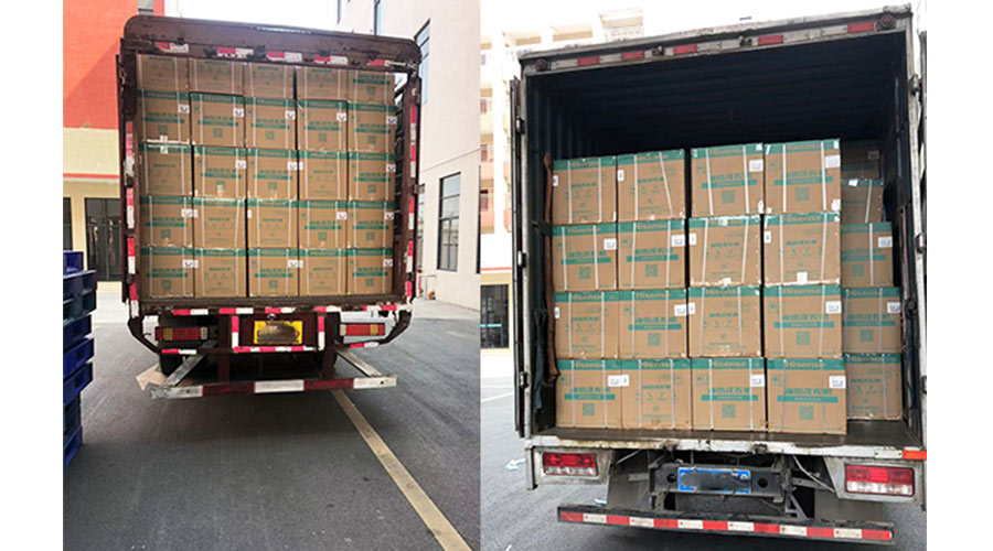 實(shí)況圖！金環(huán)電器完成國(guó)內(nèi)某知名品牌迷你洗衣機(jī)裝柜發(fā)貨