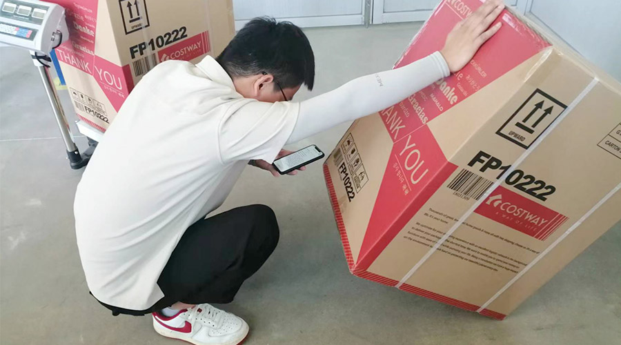 實(shí)況直擊！客戶(hù)北美COSTWAY開(kāi)展衣物烘干機(jī)驗(yàn)貨